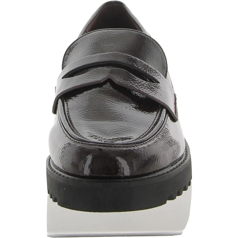 Franco Sarto Camrynn Loafers Women's US 9 Dark Burgundy Lug Sole Shoes GAL640